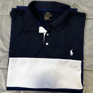 Mens Polo by Ralph Lauren Men's Navy and White Polo Shirt